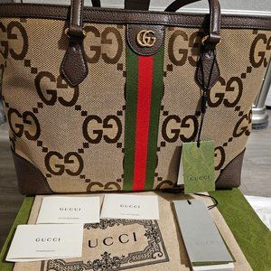 Ophidia Jumbo GG Canvas Handbag